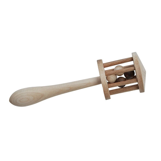 Hellfarbige Holzrassel Nighthawk mit Griff und rechteckigem Rahmen