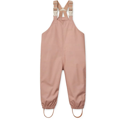 Pink wasserdichte Latzhosen mit verstellbaren Trägern und Fußschlaufen von Peach Sea Shell