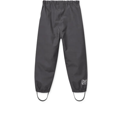 Dunkelgraue wasserdichte Hose aus recyceltem Polyester, Liewood Regenbekleidungsset Pedia