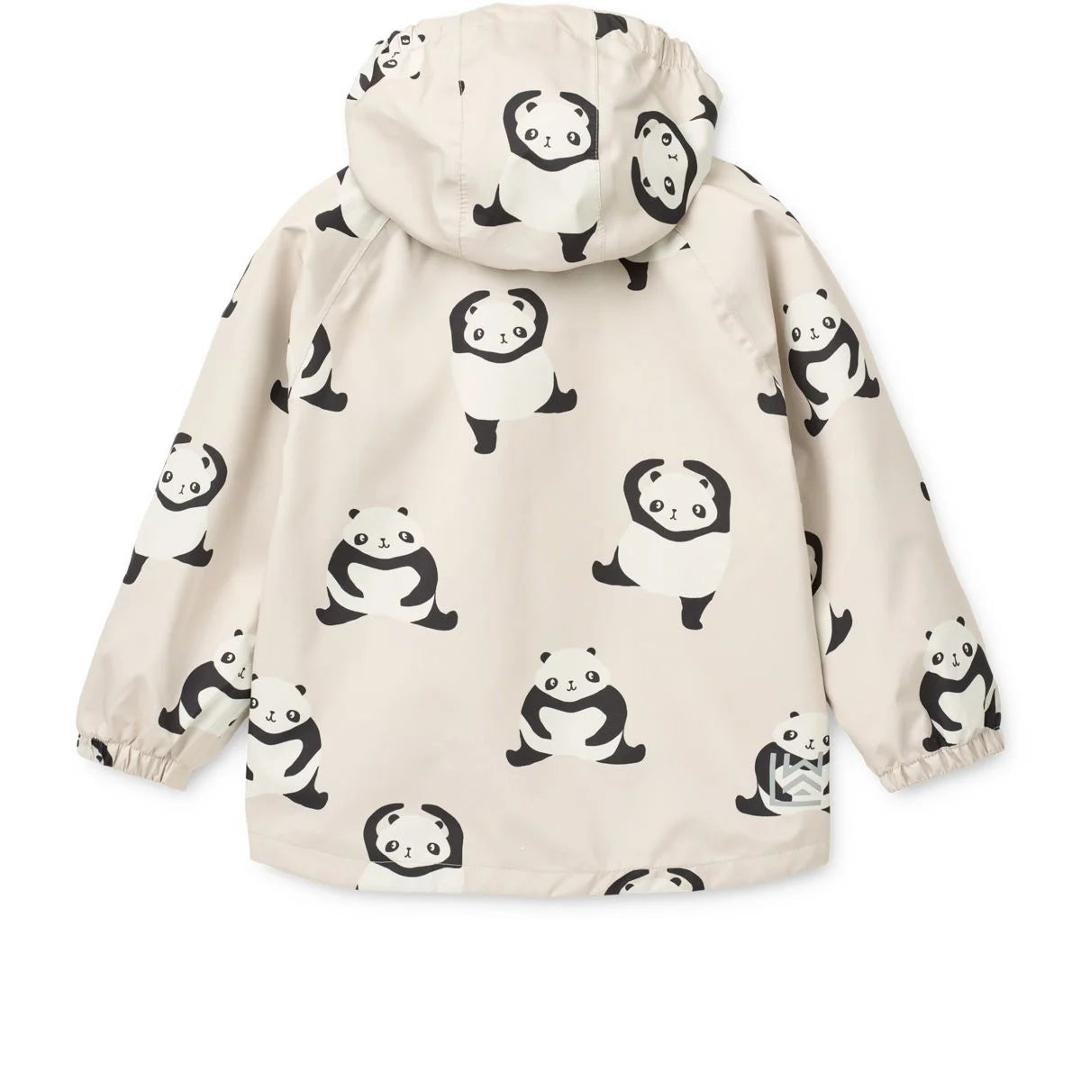 Beige Regenbekleidungsset PEDIA mit Panda-Motiven aus recyceltem Polyester