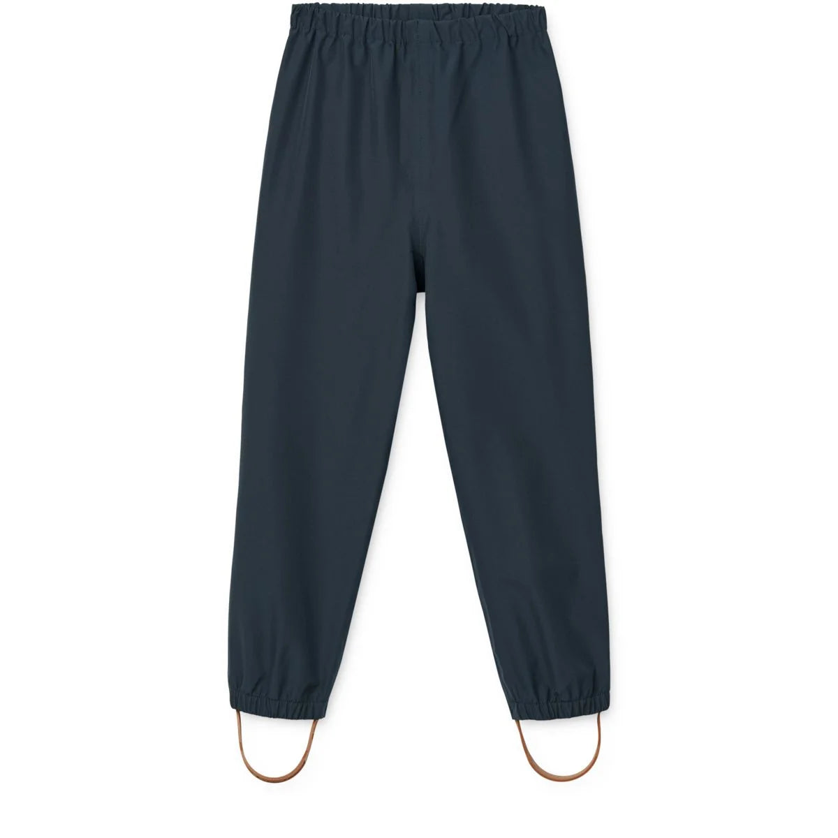 Dunkelblaue elastische Hosen mit Fußschlaufen aus dem Regenbekleidungsset PEDIA