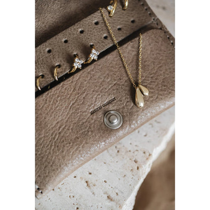 Taupe Leder-Reiseschmuck-Etui Gemelia aus Deutschland, nachhaltig