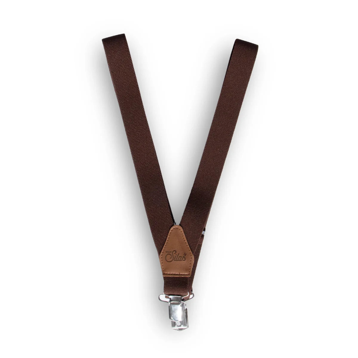 Braune Hosenträger mit Metallclip von Retro V Braces in Schokoladenbraun