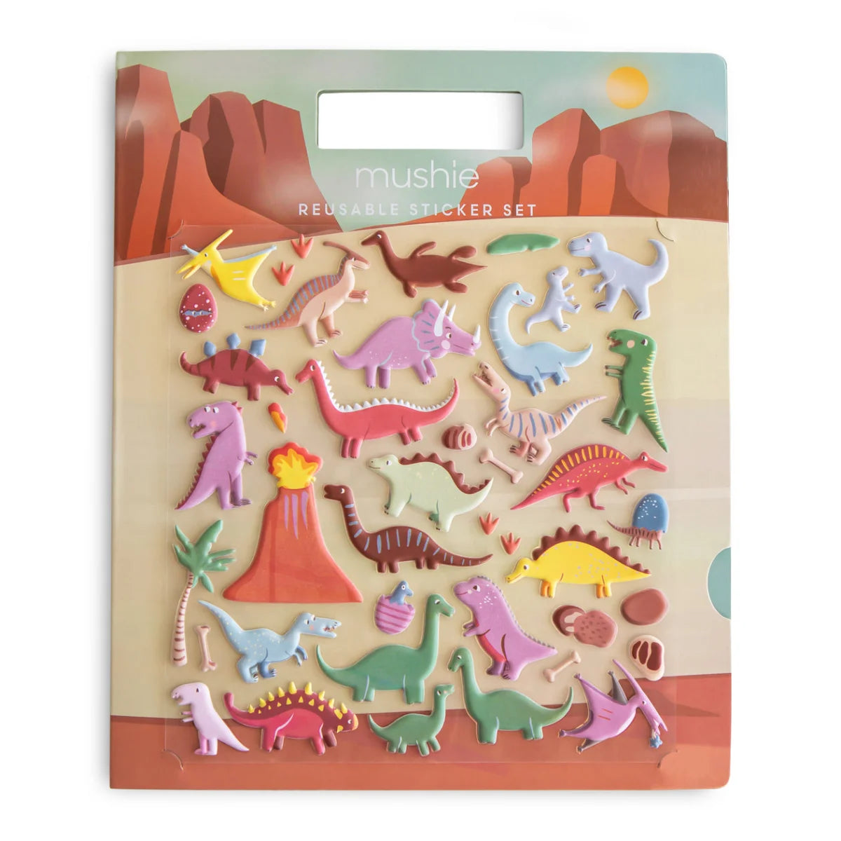 Mushie Reusable Sticker Set in Dino