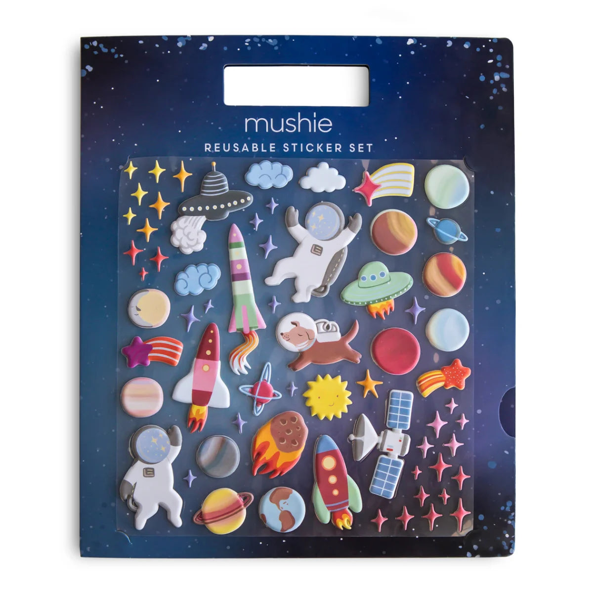 Mushie Reusable Sticker Set in Space