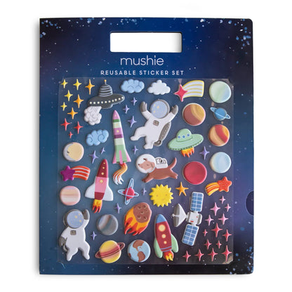 Mushie Reusable Sticker Set in Space