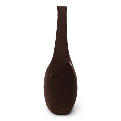 Rib Puffy Cross Body Bag | Dark Brown