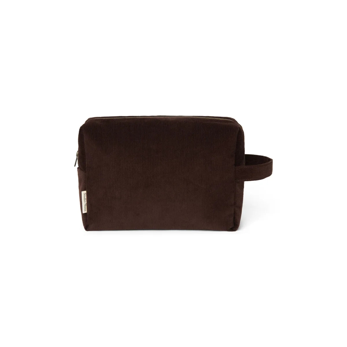 Rib Puffy Toiletry Bag | Dark Brown