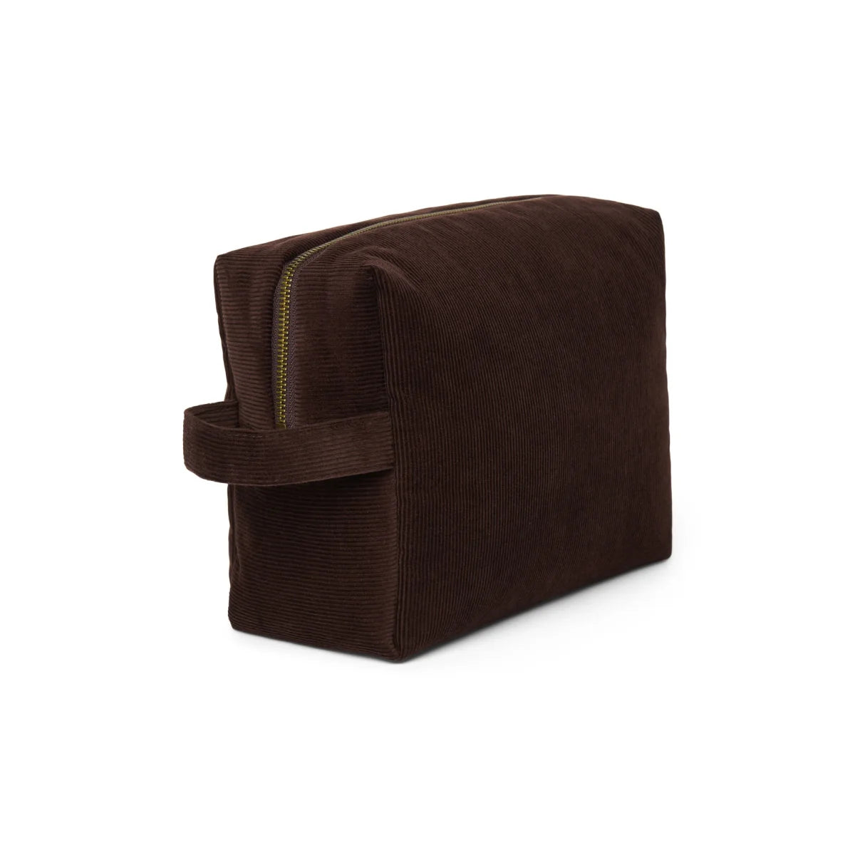 Rib Puffy Toiletry Bag | Dark Brown