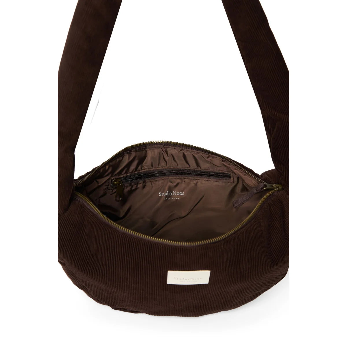 Mini borsa a tracolla Rib Puffy | Marrone scuro