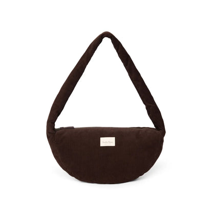 Mini borsa a tracolla Rib Puffy | Marrone scuro