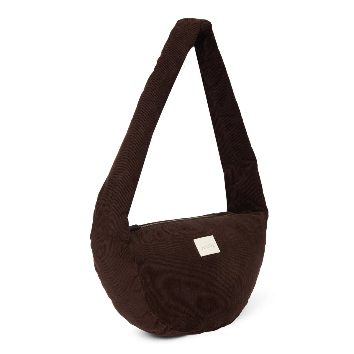 Mini borsa a tracolla Rib Puffy | Marrone scuro