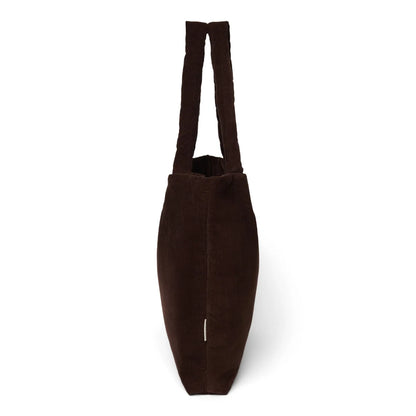 Rib Puffy Mom Bag | Dark Brown