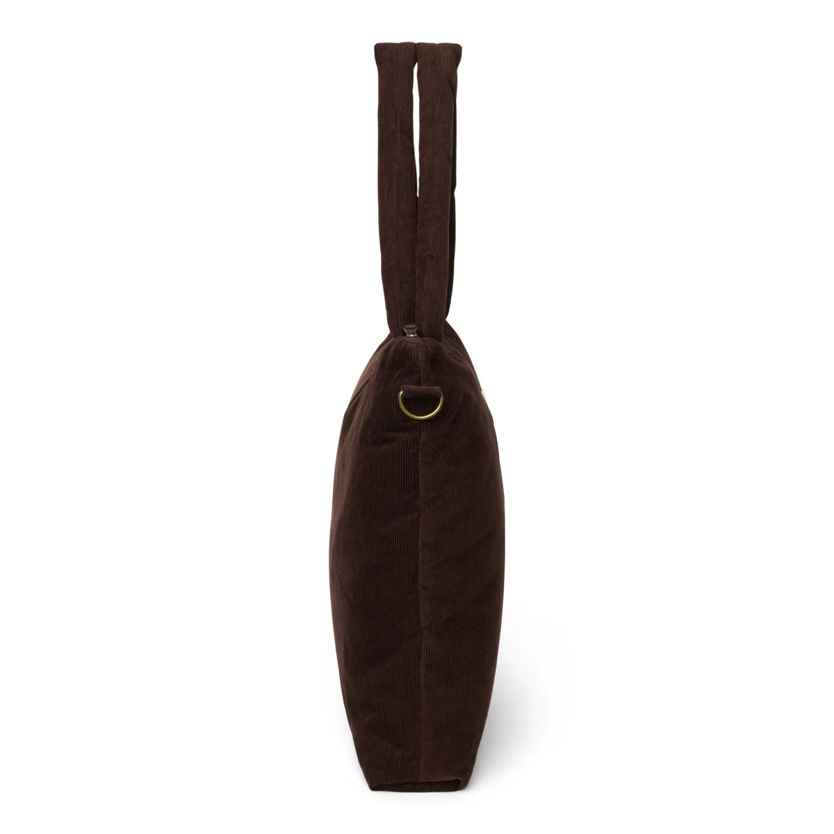 Rib Puffy Mom Diaper Bag | Dark Brown