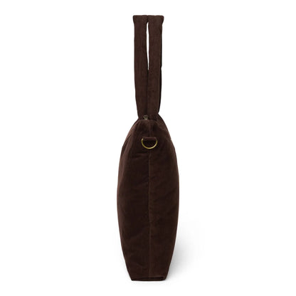 Rib Puffy Mom Diaper Bag | Dark Brown