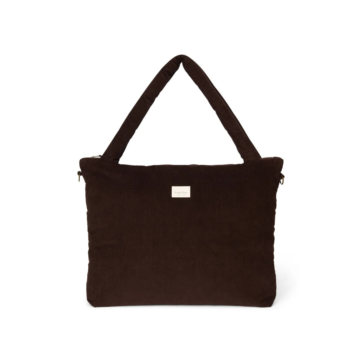 Rib Puffy Mom Diaper Bag | Dark Brown