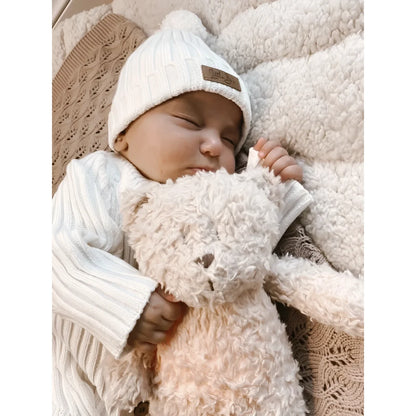 Little B's nursery Ribbed Beanie in Milk
