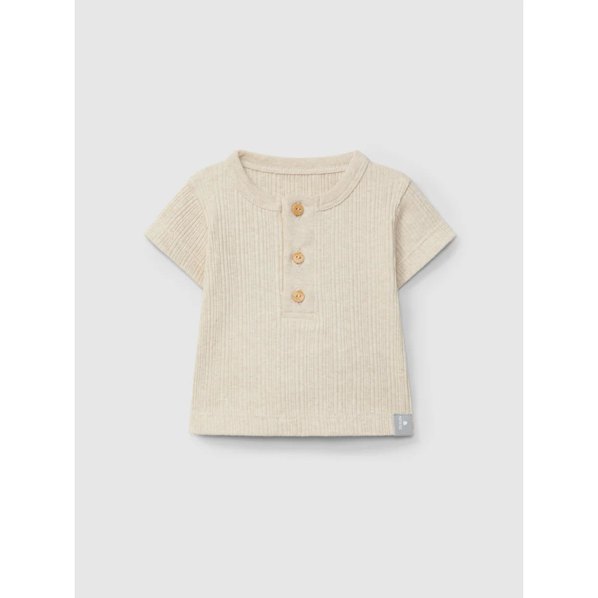 snug Ribbed T-Shirt in Natur