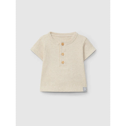 snug Ribbed T-Shirt in Natur