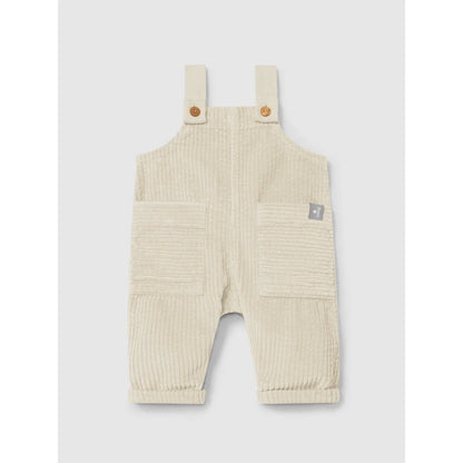 snug Ribbed velvet Dungarees in Sand