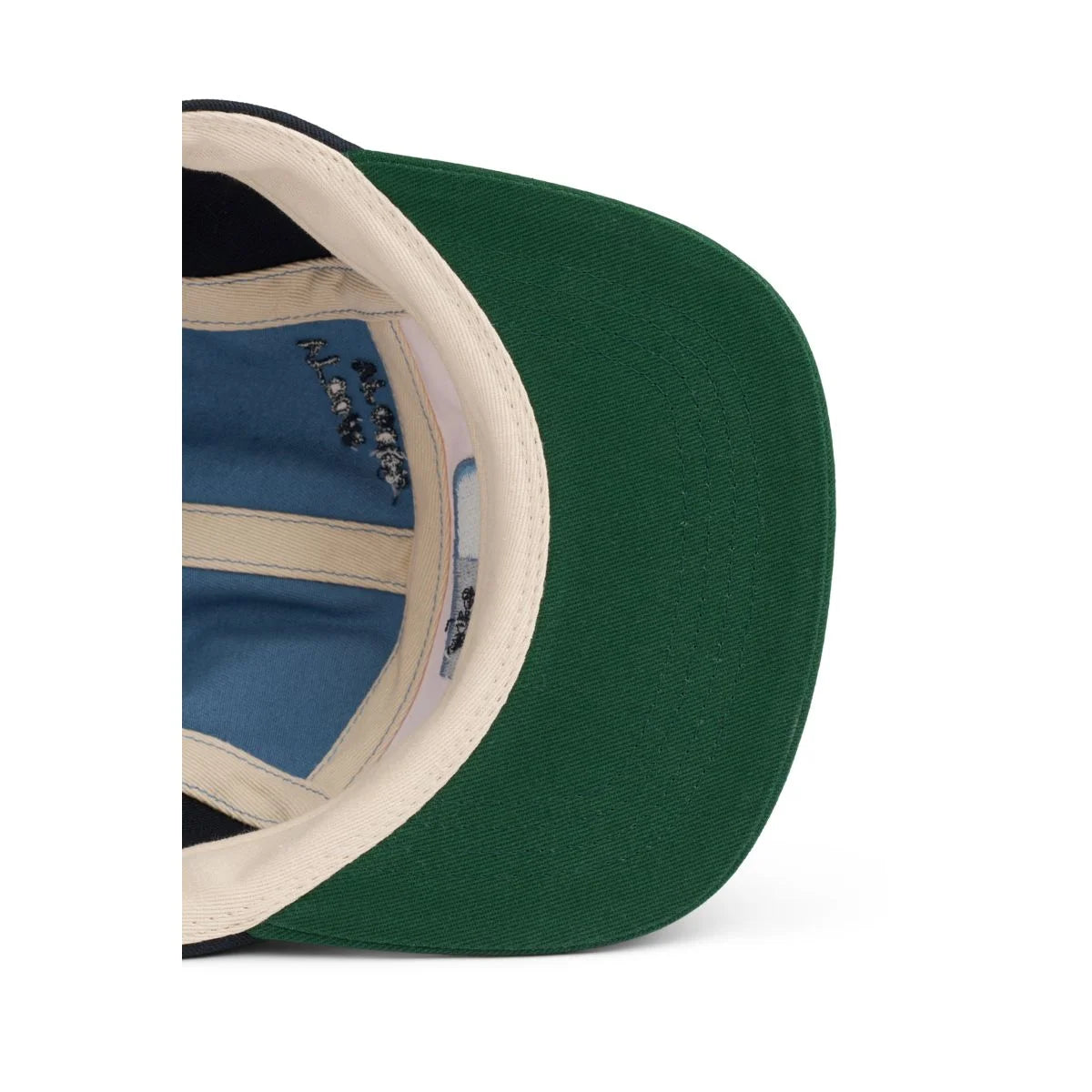 Grüne rory snapback cap mit cremefarbenem schirm und innenfutter aus der cars multi mix kollektion