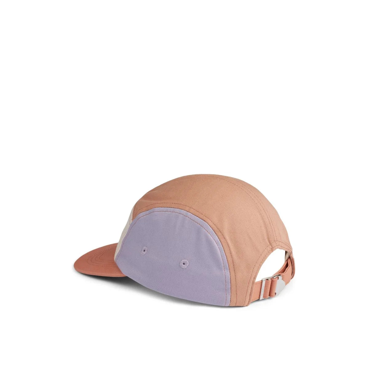 Beiger und lavendelfarbener five-panel cap rory cap cats multi mix mit farbblockdesign und verstellbarem riemen