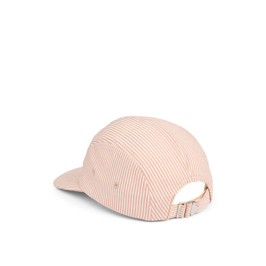 Rosa-weißer gestreifter Liewood Rory Cap in Pale Tuscany Creme de la creme