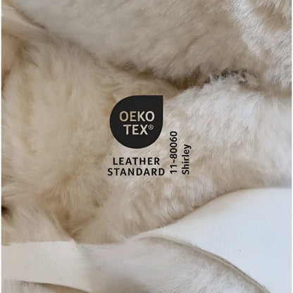 Creme-farbene Kunstfell-Decke mit weichem Plüsch und Oeko-Tex®-Label für Schaffell Snuggler Fixed Harness Milk
