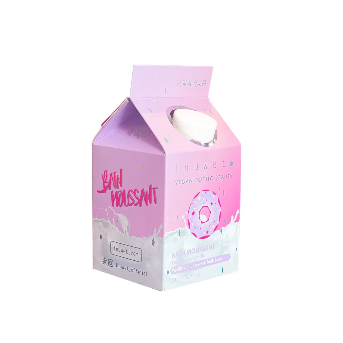 Inuwet Schaumbad Donuts Vanille in Milchpackung
