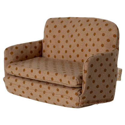Beige Punkte-Muster Schlafsofa Maus mit Textilstruktur-Rückseite