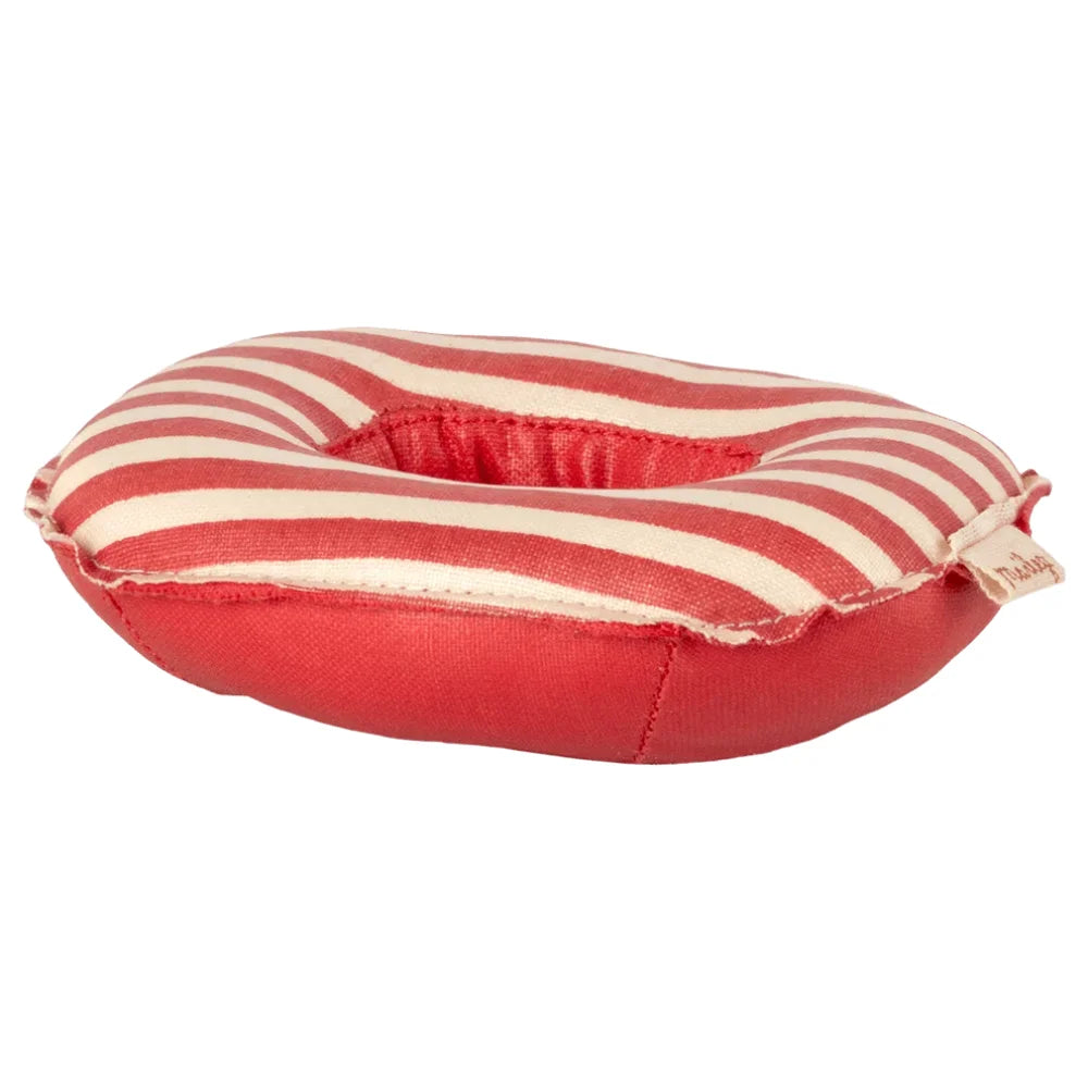 Maileg Schlauchboot Klein Maus in Rot gestreift