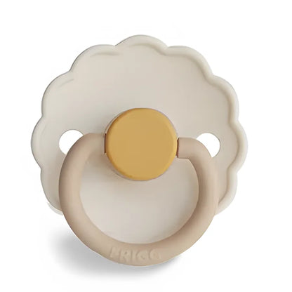 Beige und cremefarbener Schnuller mit gewelltem Schilddesign für Babys