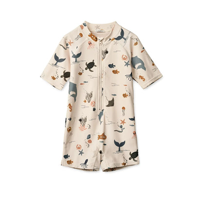 LIEWOOD Schwimm-Jumpsuit Max in Sea Creature Sandy