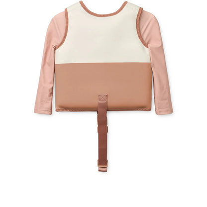 Schwimmweste mit Ärmeln Dove Tuscany rose multi mix, Beige-Rosa, Rückseite