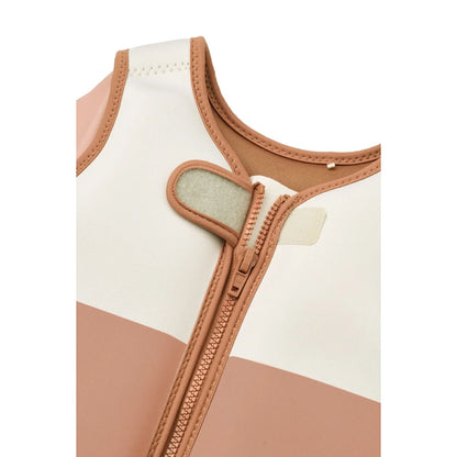 Schwimmweste mit Ärmeln Dove Tuscany rose multi mix beige-creme Neopren Rückseite