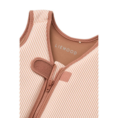 Seersucker Schwimmweste Dove Streifen Pale Tuscany Creme de la Creme Liewood pink-weiß gestreift