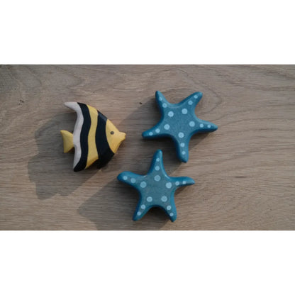 Handgemalte Keramik-Fisch- und Seestern-Ornamente Seestern