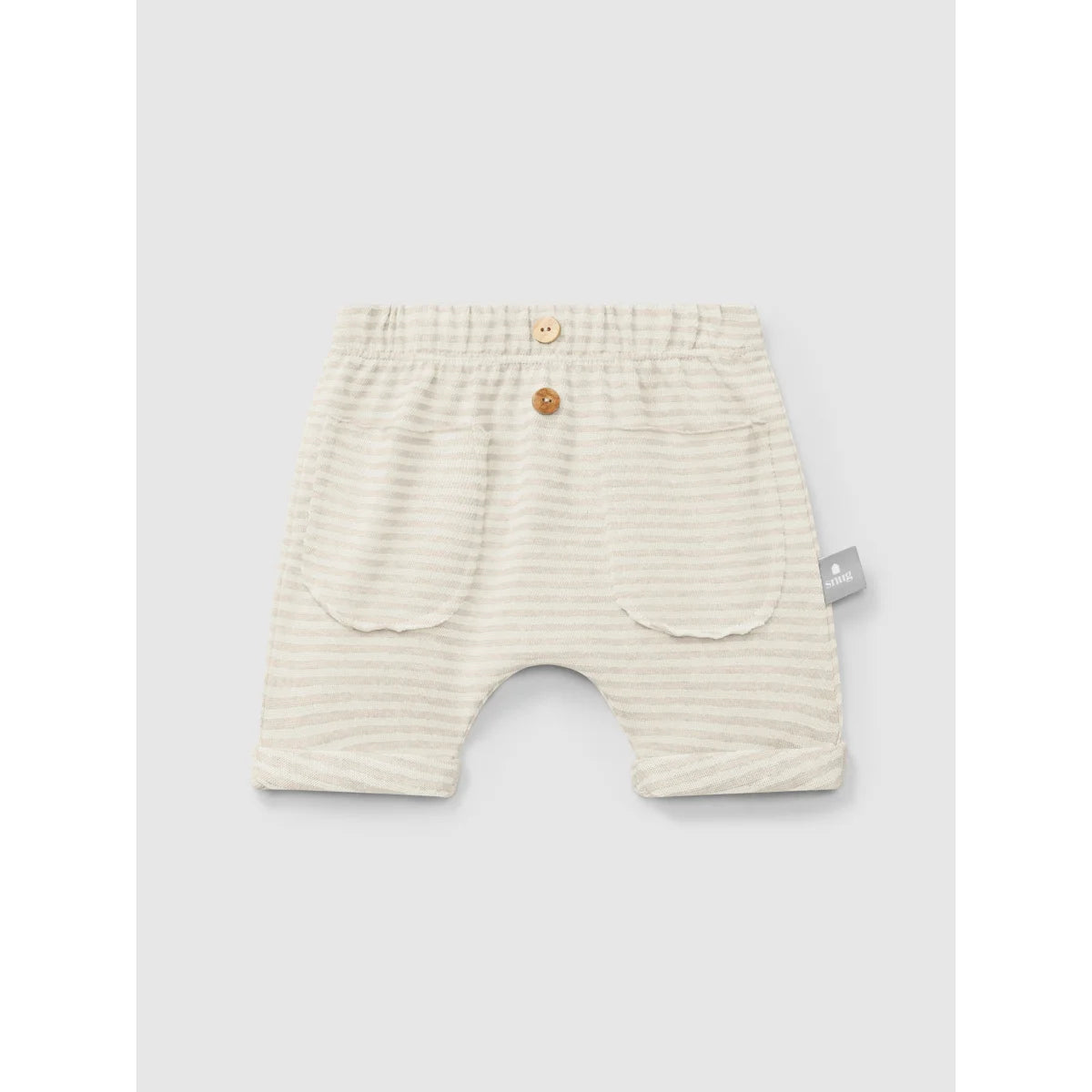 Gestreifte Babyhosen mit Knopfdetails aus der Kollektion Shorts