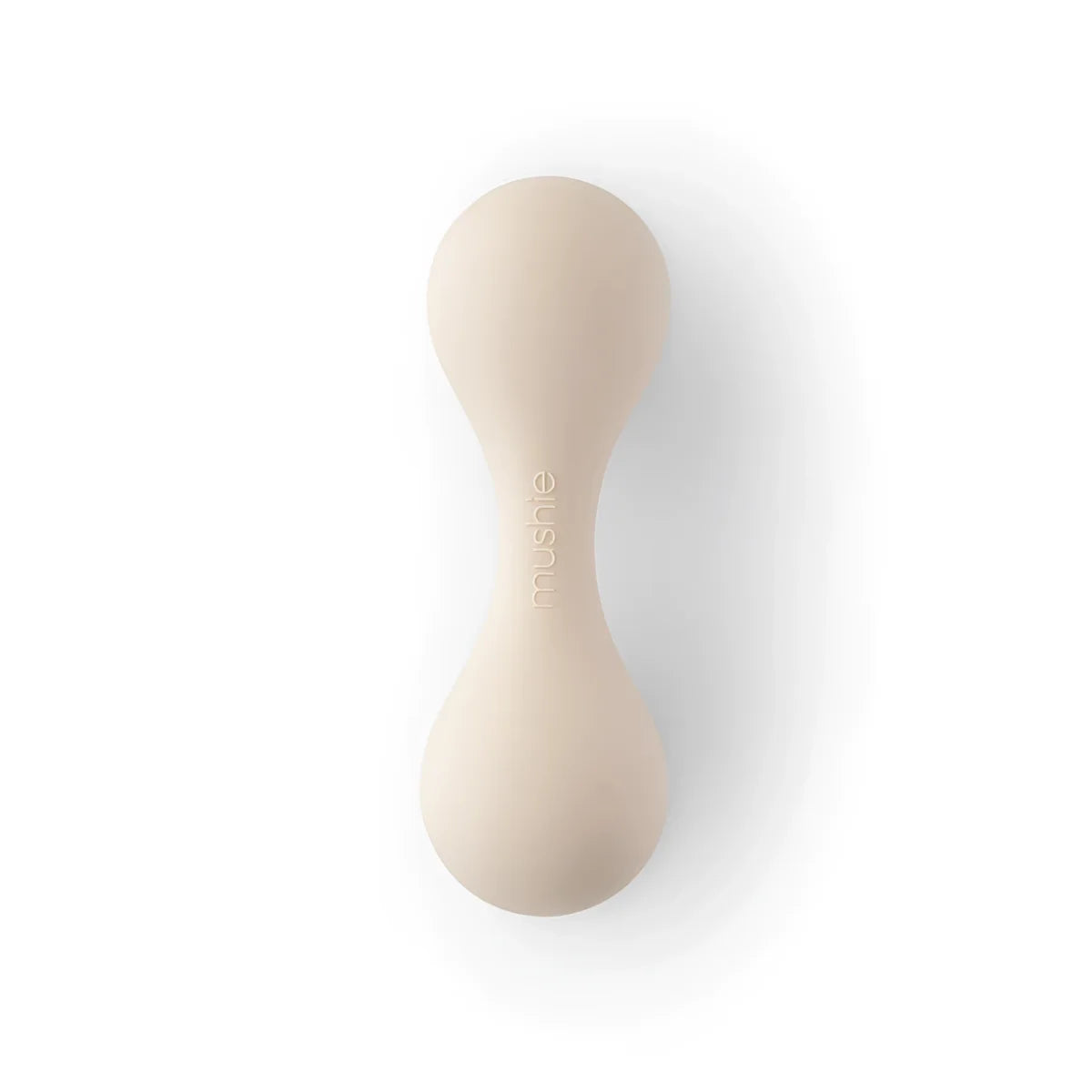 Mushie Silikon Baby Rassel in Sand/Natural