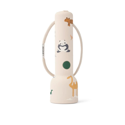 Silikon-Taschenlampe Gry mit Print für kleine Abenteurer, sanfte Beleuchtung
