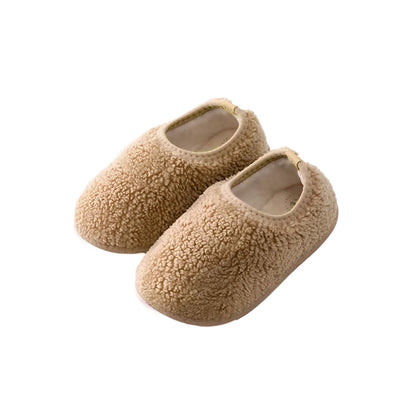 Bequeme, beige Fleece-Innensohle Hausschuhe aus weicher Baumwolle in Farben erhältlich