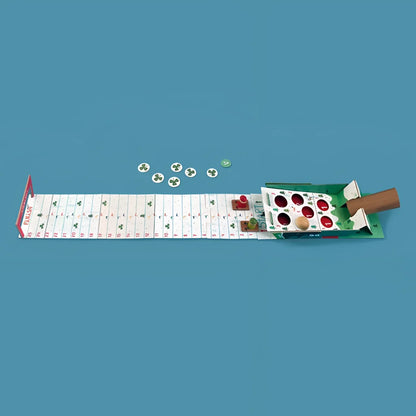Snow Race Tiny Adventskalender mit grün-weißer Weihnachtsdesign