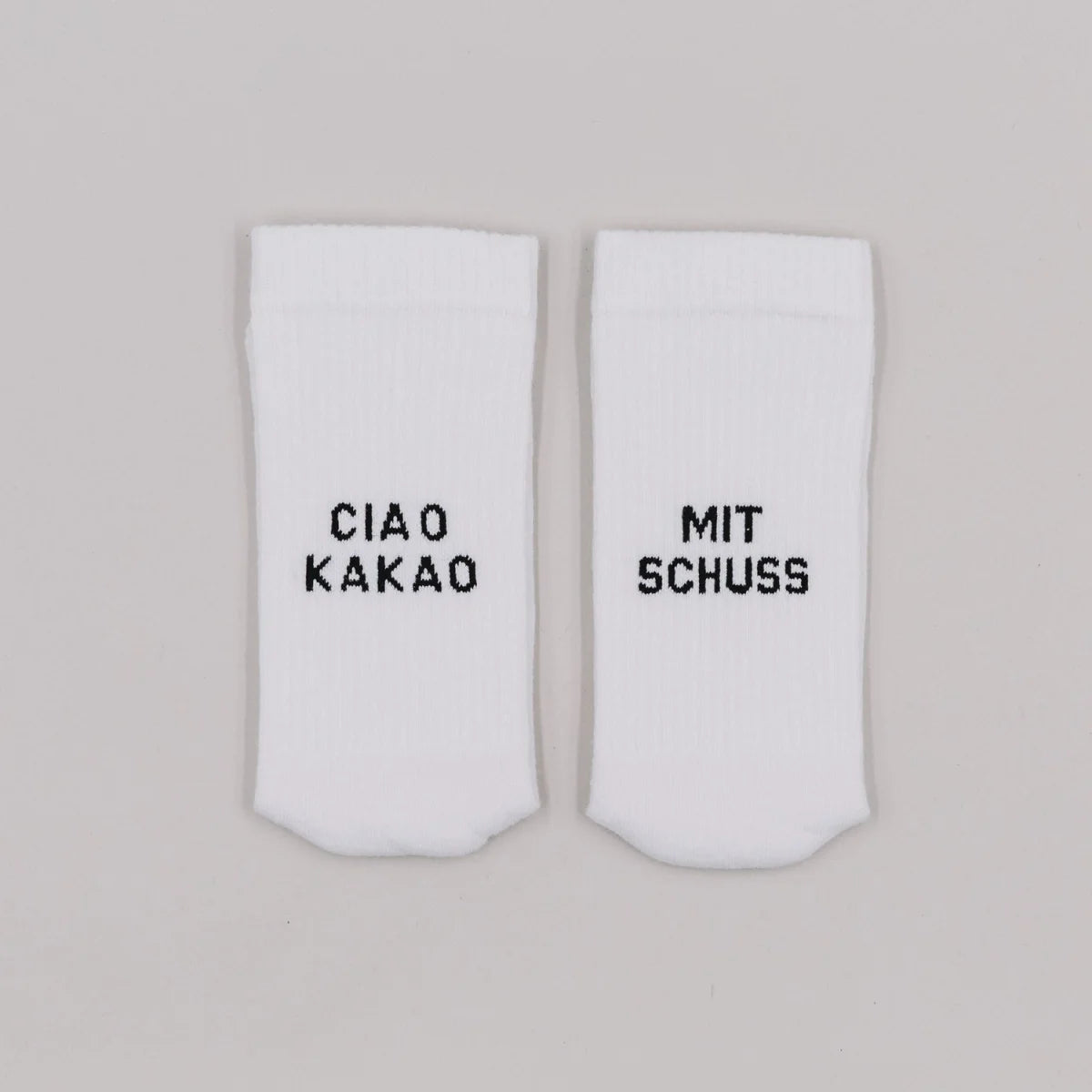 Eulenschnitt Socken MIT SCHUSS in Weiss