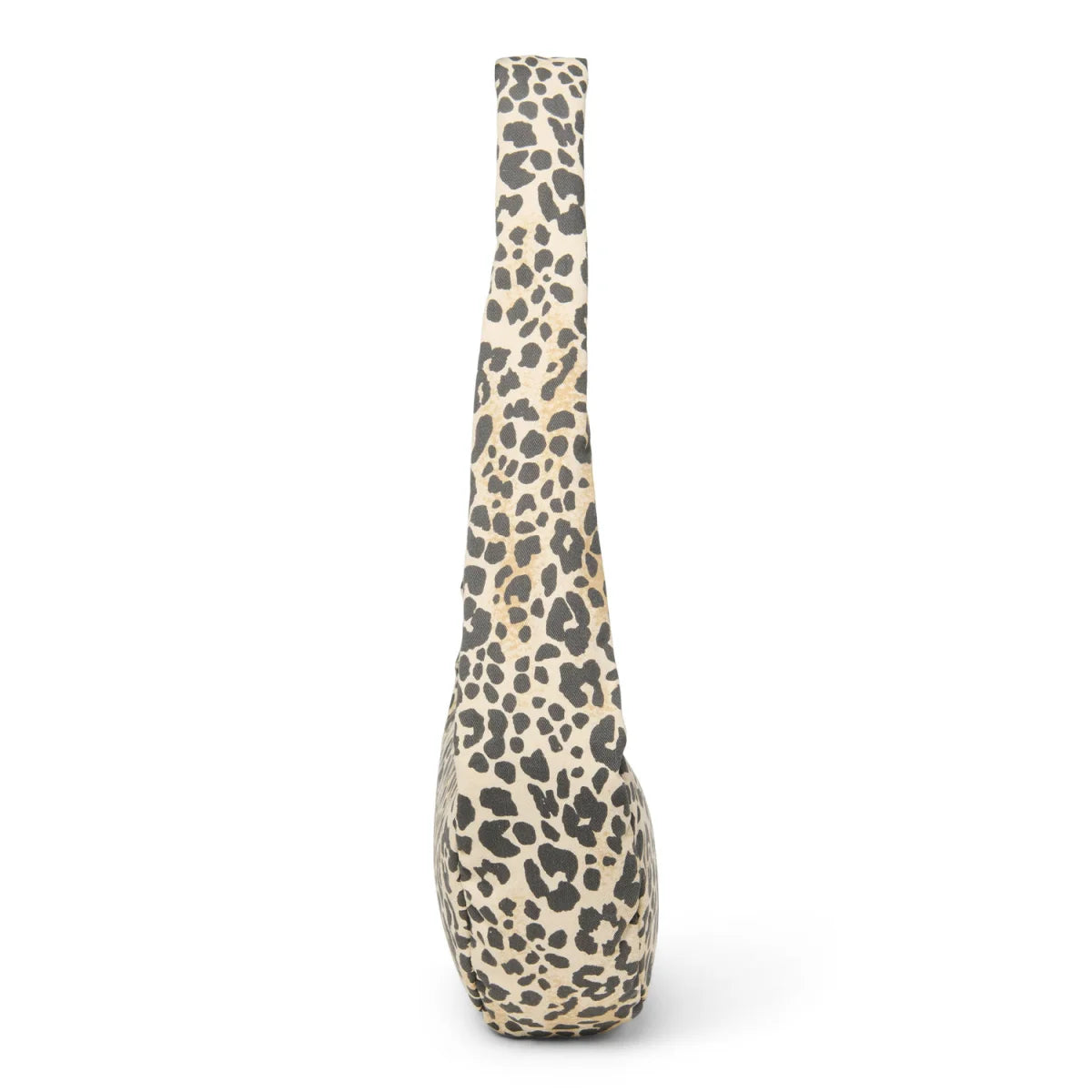 Schicke Creme-Handtasche mit schwarzem Leopardmuster, Soft Cotton Mini Cross Body Bag