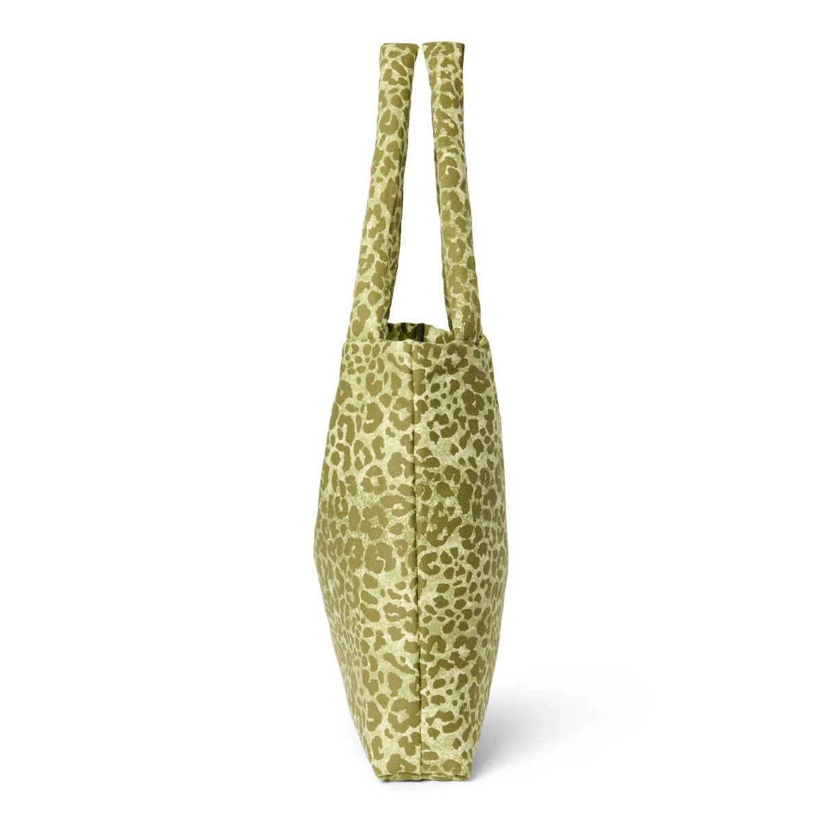Olivgrüne Leopard-Tasche aus Oeko-Tex Baumwolle, Soft Cotton Mom Tasche