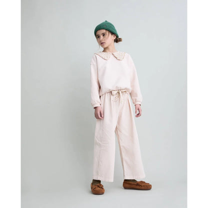 Búho Soft Velour Girly Pants Cream Pink