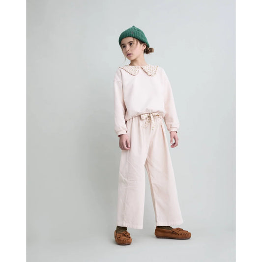 Búho Soft Velour Girly Pants Cream Pink