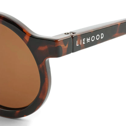 Darla Sonnenbrille für Kinder 4-10 Jahre in Dark Tortoise Shiny mit braunen Linsen