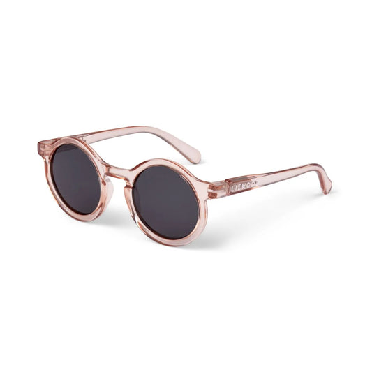 Runde pinkrahmige Sonnenbrille für Kleinkinder DARLA Rose transparent