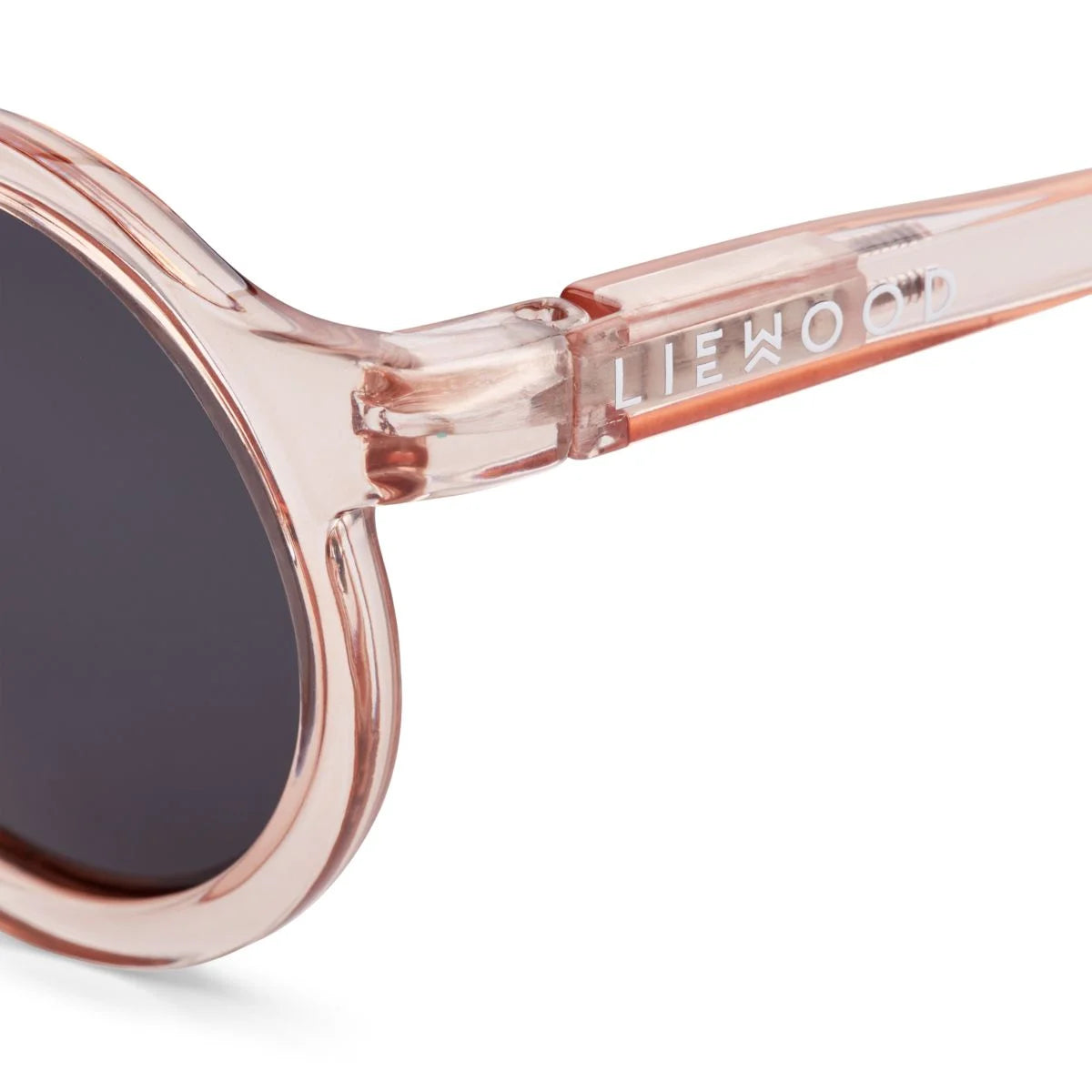 Pink gerahmte Sonnenbrille für Kleinkinder, Modell DARLA, transparent Rosé